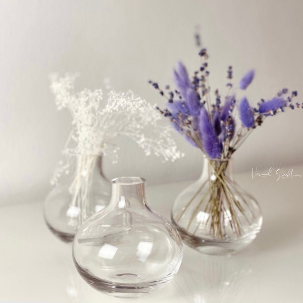 Bouton de vase à bulbe de verre moderne, bourgeon de vase minimaliste, vase de propagation, vase hydroponique, bulbe de vase transparent, petit bourgeon de vase en verre, bourgeon de vase de mariage