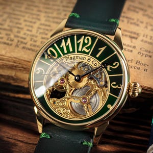 Skeleton Uhr Steampunk Uhr Uhr für Männer Benutzerdefinierte Uhr Mechanische Uhr Luxus Herrenuhr Ruhestand Geschenk für Männer Geschenk für Ehemann