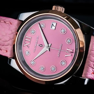 Womens watch Dainty watch Watches for women Luxury watch Silver watch Womens wrist watch Flagman watch Automatic watch Valentines gift