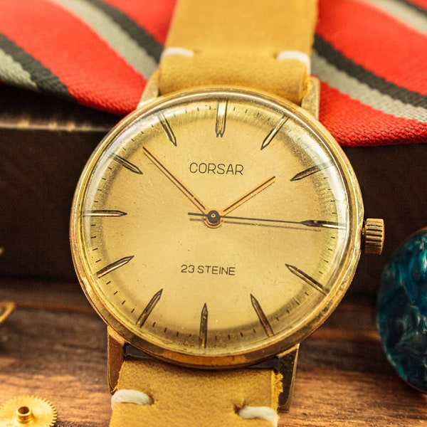 Reloj soviético Corsar reloj URSS reloj retro reloj minimalista reloj vintage reloj coleccionable reloj soviético vintage reloj vintage para hombre