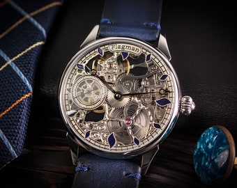 Steampunk watch Marriage watch Skeleton watch Skeleton mechanical Mens skeleton watch Custom watch Mens skeleton Gift for husband