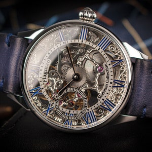 Steampunk watch Skeleton watch Handmade watch Marriage watch Mechanical watch Skeleton mens Skeleton mechanical Gift for him Gift for men