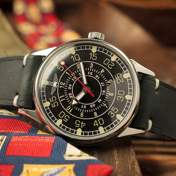 Montre aviateur Montre Raketa Montre soviétique Montre militaire Montre URSS Montre armée Montre soviétique vintage Montre de collection Cadeau de Noël