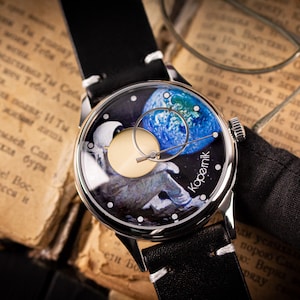 Space watch Moon watch Raketa watch Raketa Kopernik Raketa copernic Gift for men Gift for him
