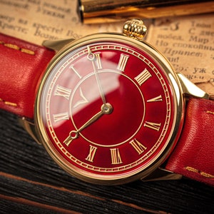 Orologio da matrimonio Orologio sovietico Orologio fatto a mano Orologio URSS Orologio da bandiera Orologio vintage Orologio sovietico vintage Orologio vecchio Orologio retrò Regalo per uomo
