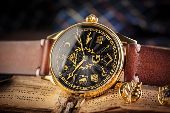 Masonic watch Handmade watch Marriage watch Freem… - image 1