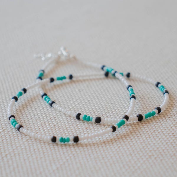 Gargantilla clásica de surfista, gargantilla de cuentas de semillas, collar de surfista, collar de cuentas boho, gargantilla de playa, collar de cuentas de semillas, gargantilla de moda, gargantilla de surfista