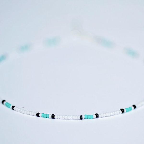Collar clásico de surfista, collares de cuentas de semillas para mujeres, collar de cuentas de semillas, collar delicado, joyería delicada, collar de capas, regalos para ella