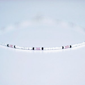 Classic Surfer Necklace Pink, Seed Bead Necklaces for Women, Beaded Necklace, Dainty Necklace, Dainty Jewelry, Layer Necklace, Gifts for Her