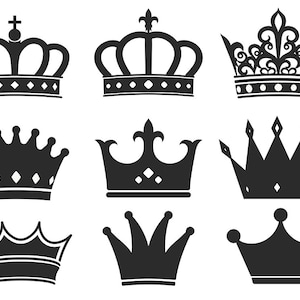 Crown - vector graphics, vector pictures, vector silhouette