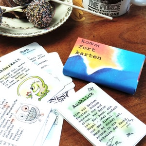 Juego de tarjetas de autocuidado en alemán: afirmación, atención plena, ejercicios prácticos para una mejor percepción. Gran idea de regalo para personas sensibles.