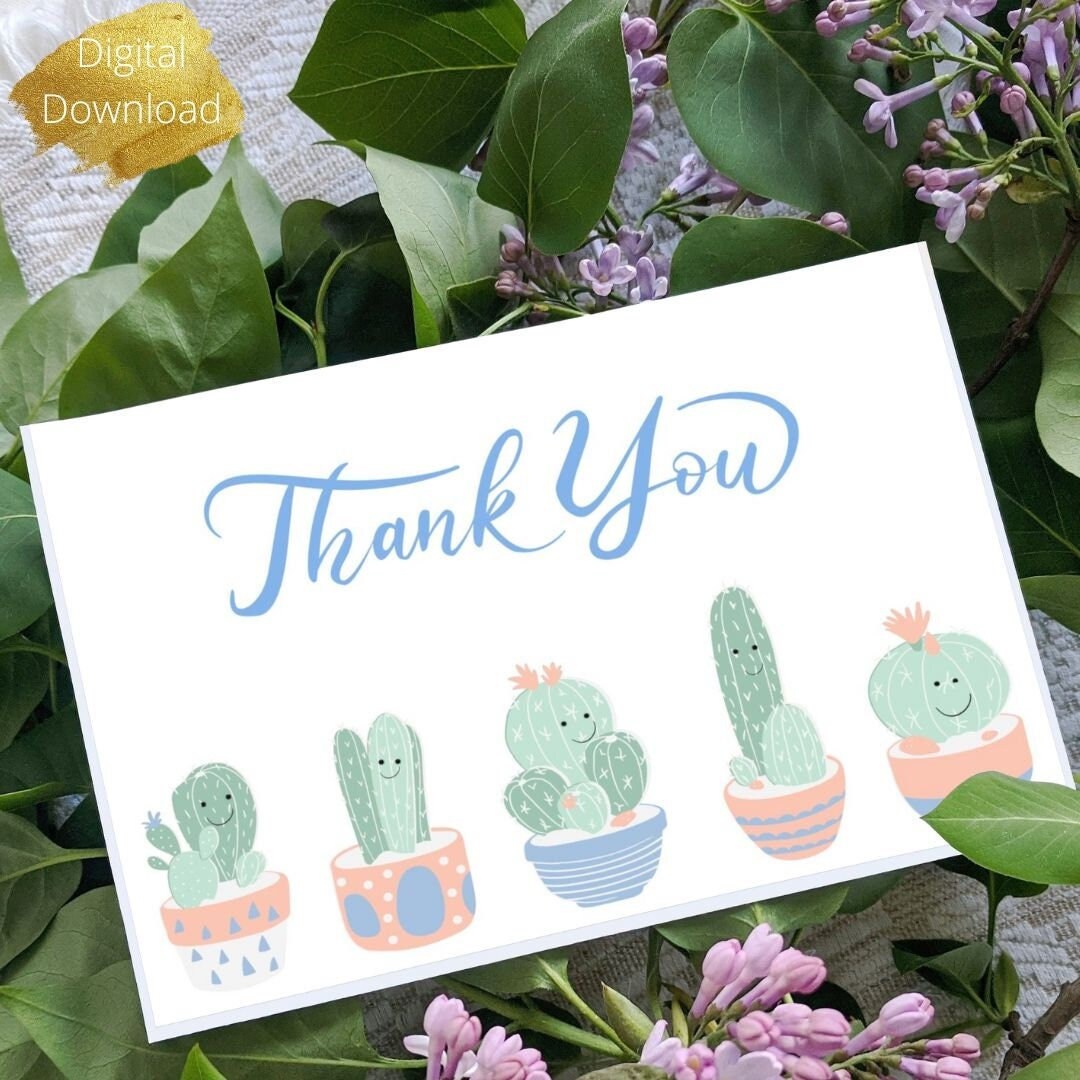 Printable Thank You Card - Etsy