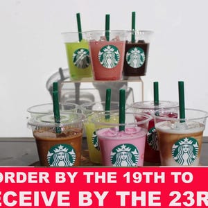 Mini Fake drinks | Starbucks Drink | Faux Drink | Newborn Photo Prop | Photography Props | Coworker Gift | Office Decor | Light play.