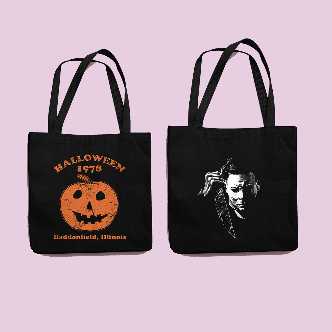 Halloween Tote Bag Michael Myers Killing It Trick or Treat Etsy