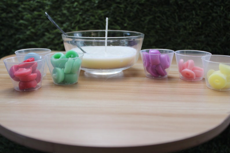 Fruit Loops Cereal Bowl Scented Candle Froot Loops Inspired Etsy