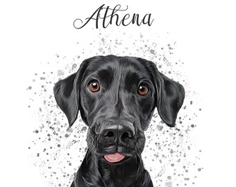 Benutzerdefiniertes Tierporträt-Muttertagsgeschenk für Haustierliebhaber Hundeporträt-Haustier-Gedenkgeschenk, Haustier-Kunstverlust, Weihnachtsgeschenk, Geschenk für ihn, Katzenkunst