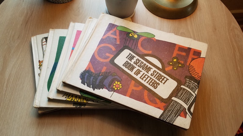 Vintage Sesame Street Book Set // 5 | Etsy