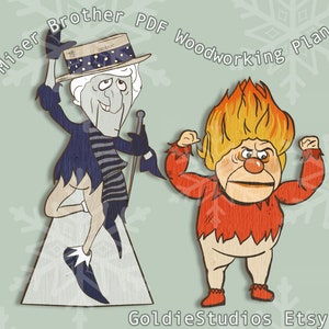 Heat Miser and Snow Miser Yard Cutout Instant Download Woodworking Plan