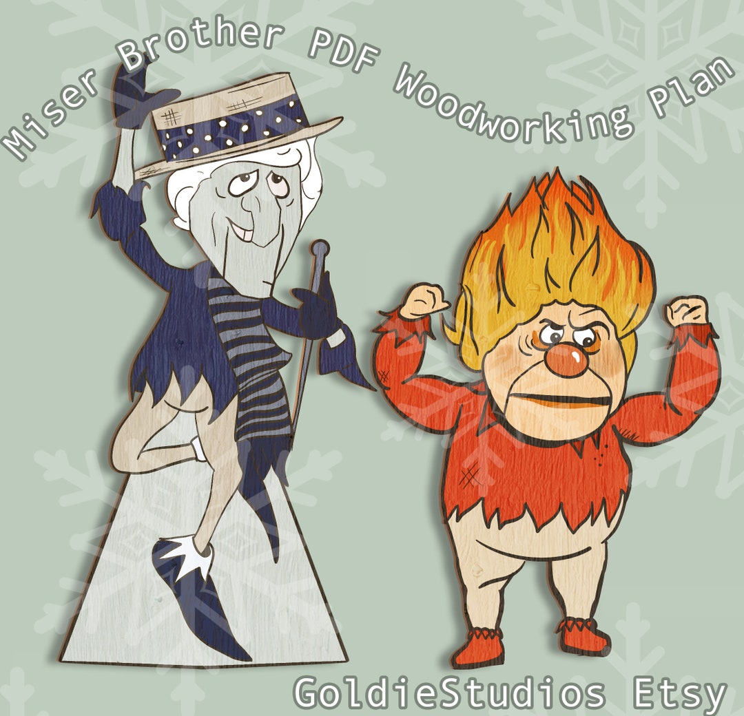 Heat Miser and Snow Miser Yard Cutout Instant Download Woodworking Plan