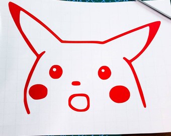 WATERPROOF] Surprised Pikachu Pokemon Meme Vinyl Sticker Decal - San José Made - Foto 11