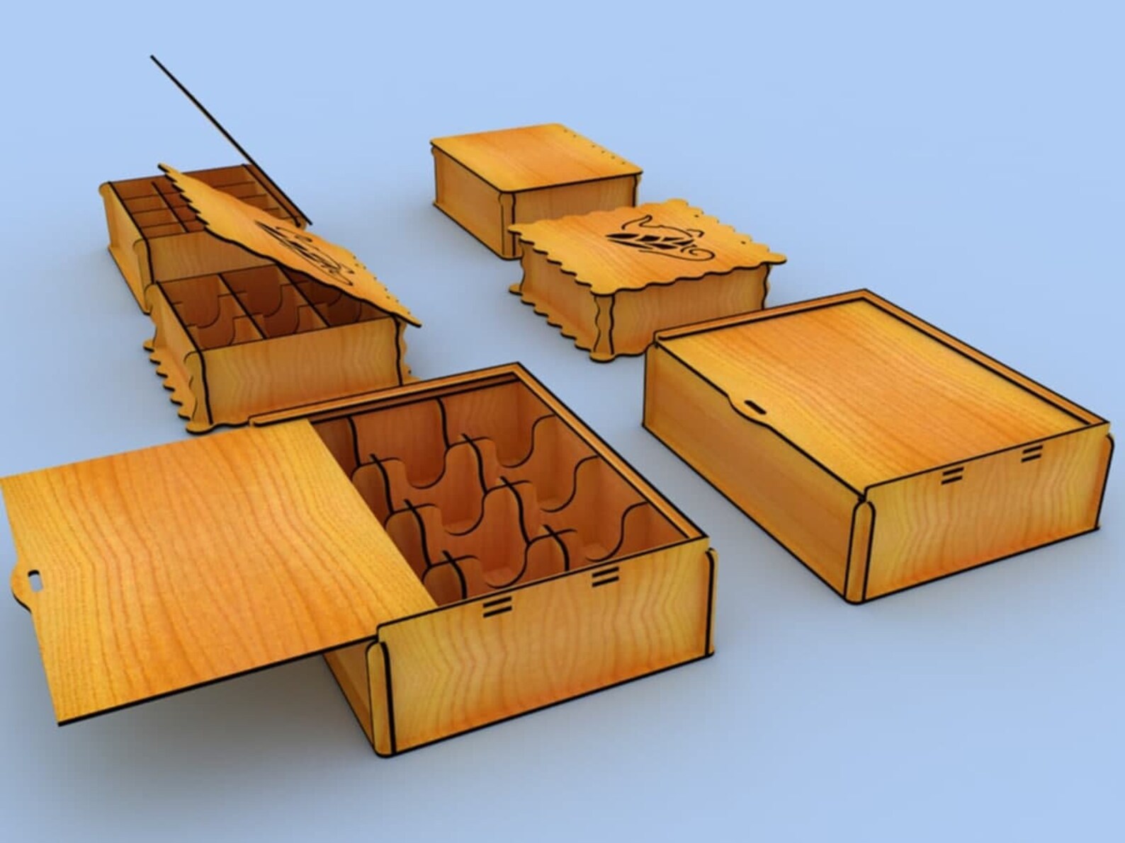 Tea Box Tea Box Laser Cutting Tea Bag Laser Cut File Laser Etsy