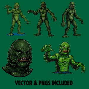 Creature from the Black Lagoon Vector | Realistic | Gill-man | Vector | Creature from the Black Lagoon Vector Png | Transparent PNG