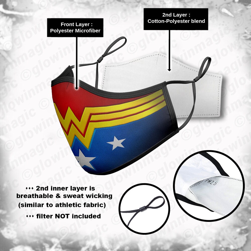 Wonder Woman face Kids and Adults size Etsy