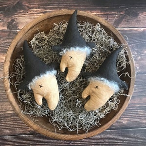 Primitive Witch Bowl Filler - Halloween Decor - Prim Decorating - Witchy Basket Filler - Spooky Ornament - Fall Decorations