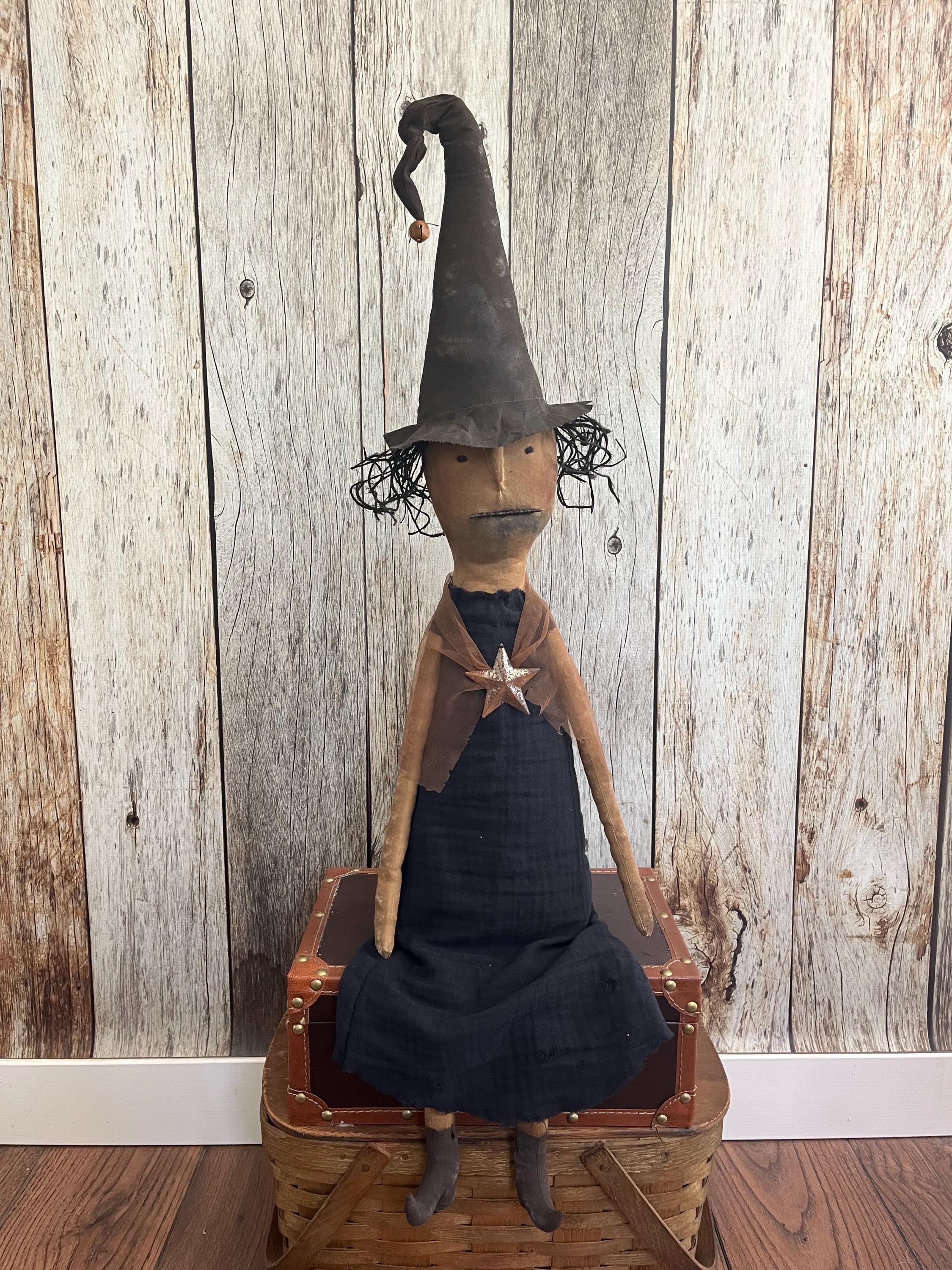 Primitive Witch Doll - Handmade Folk Art Doll - Whimsical Halloween ...