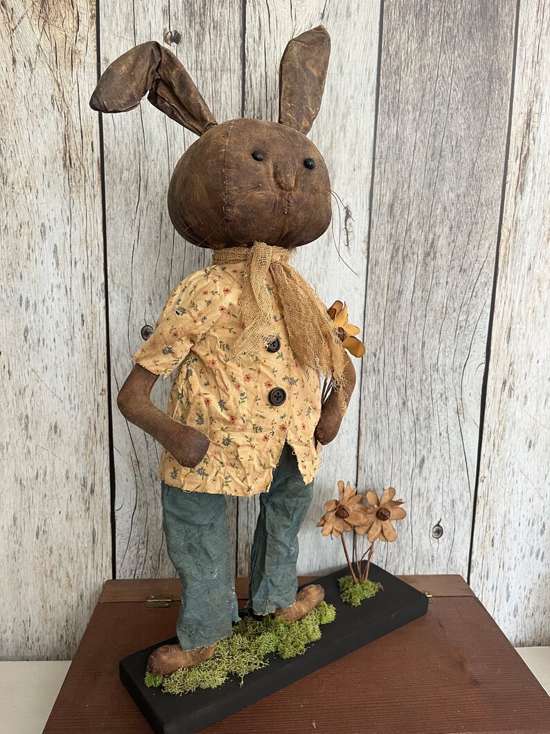 PDF Sewing Pattern - Primitive Rabbit - Standing Bunny Doll With ...