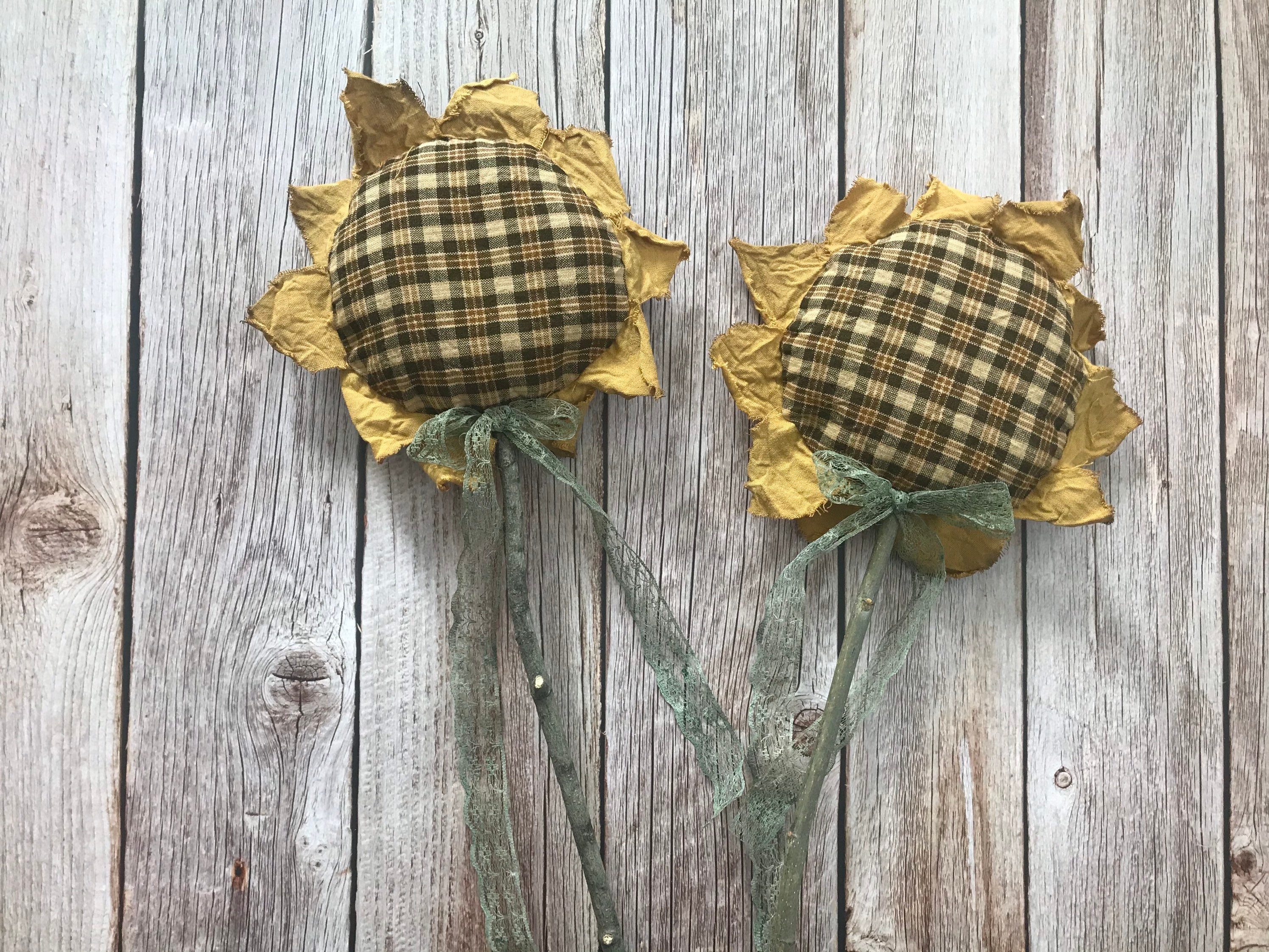 Primitive Sunflower Primitive Fall Decor Primitive Autumn Etsy