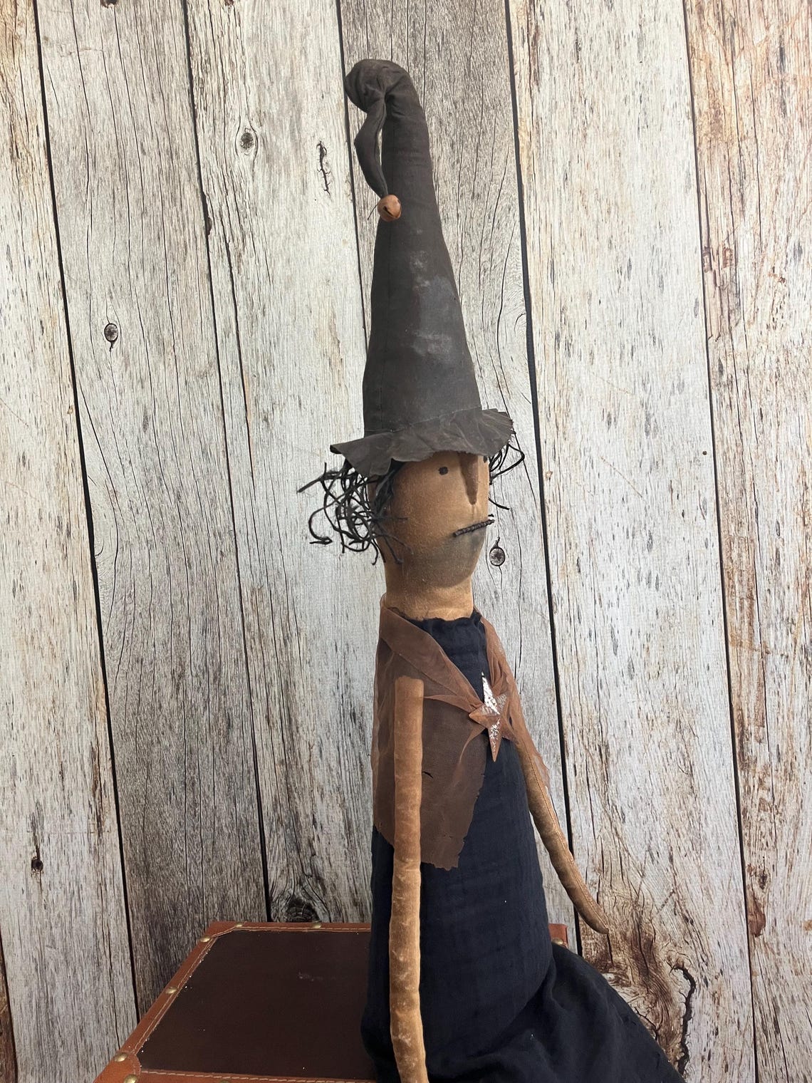 Primitive Witch Doll - Handmade Folk Art Doll - Whimsical Halloween ...