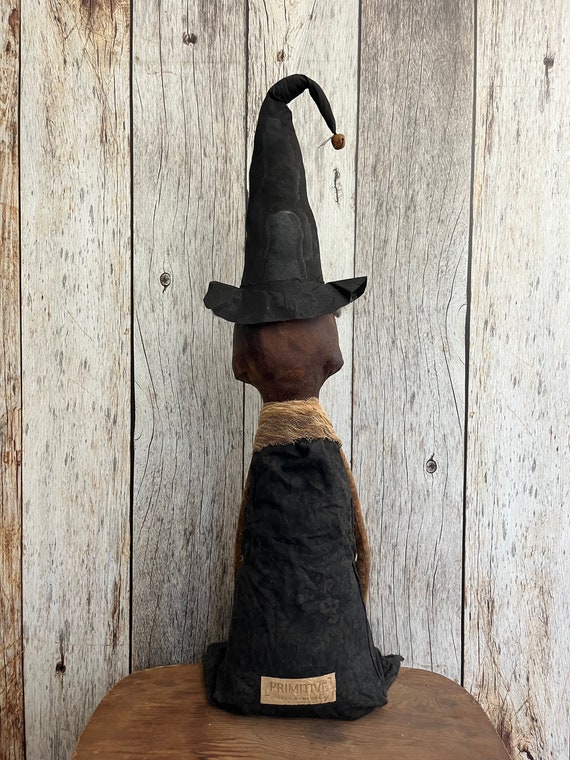エレガントで豪華なガラス製魚型ランプ　未使用元箱付き Primitive Witch Doll With Kittens - Cat - Halloween