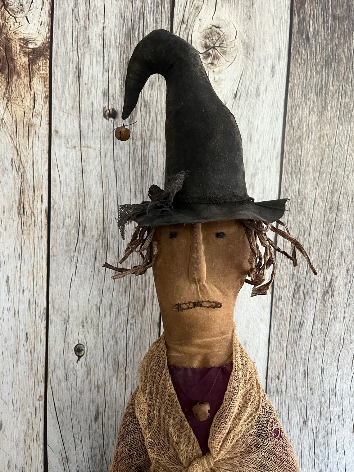PDF Sewing Pattern - Primitive Halloween Witch With Pumpkin and Bird ...