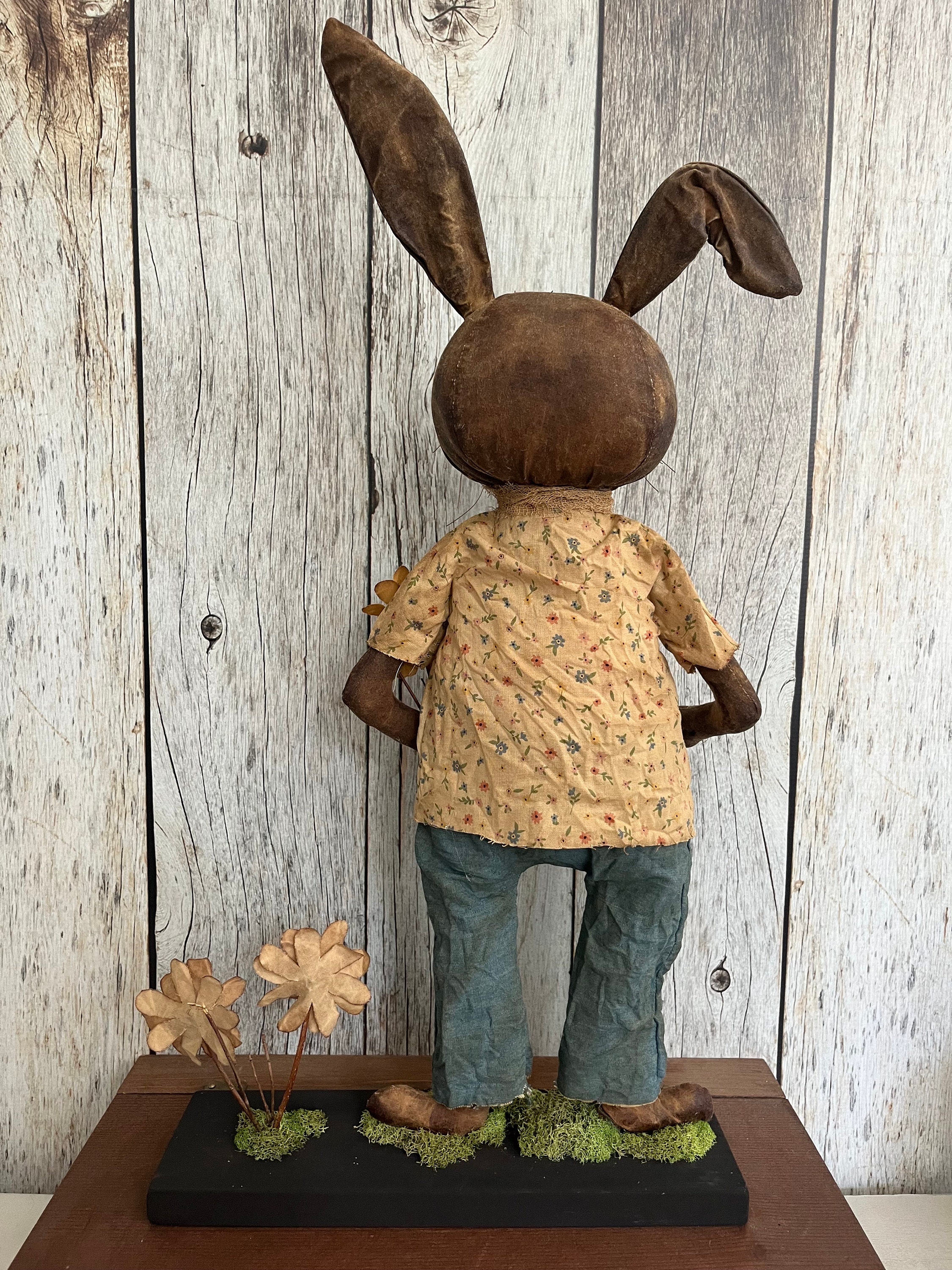 PDF Sewing Pattern - Primitive Rabbit - Standing Bunny Doll With ...