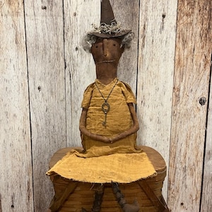 PDF Sewing Pattern - Primitive Witch Doll - Halloween Decoration ...