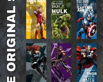 avengers bookmark etsy