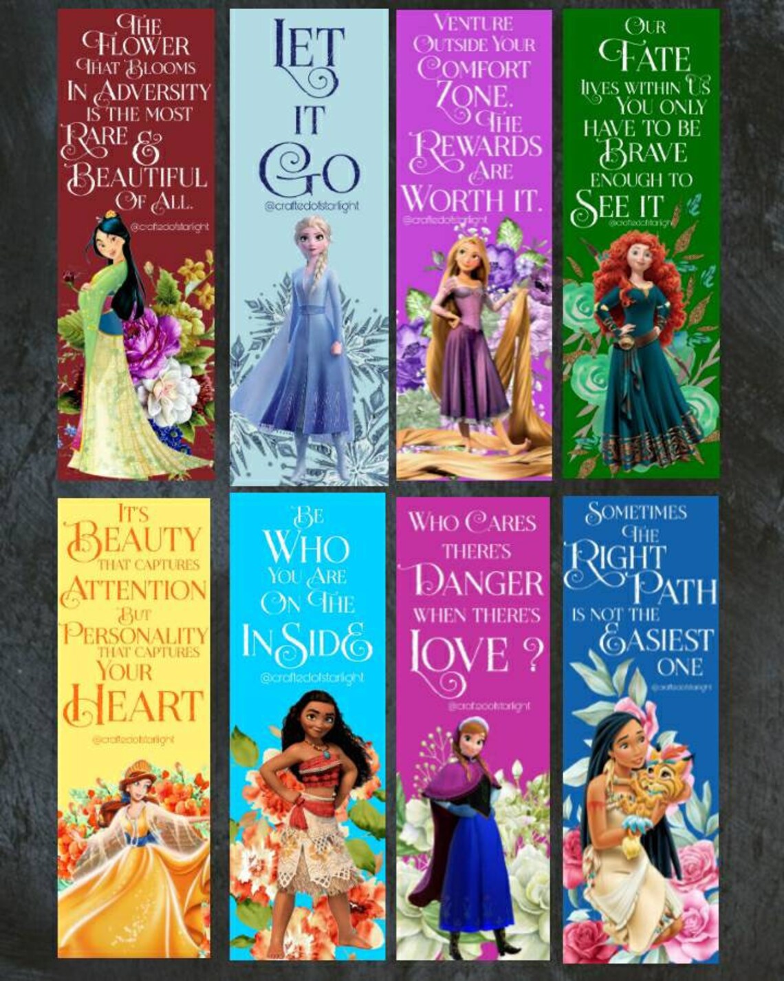 Disney Princess Bookmarks Part 2 Etsy