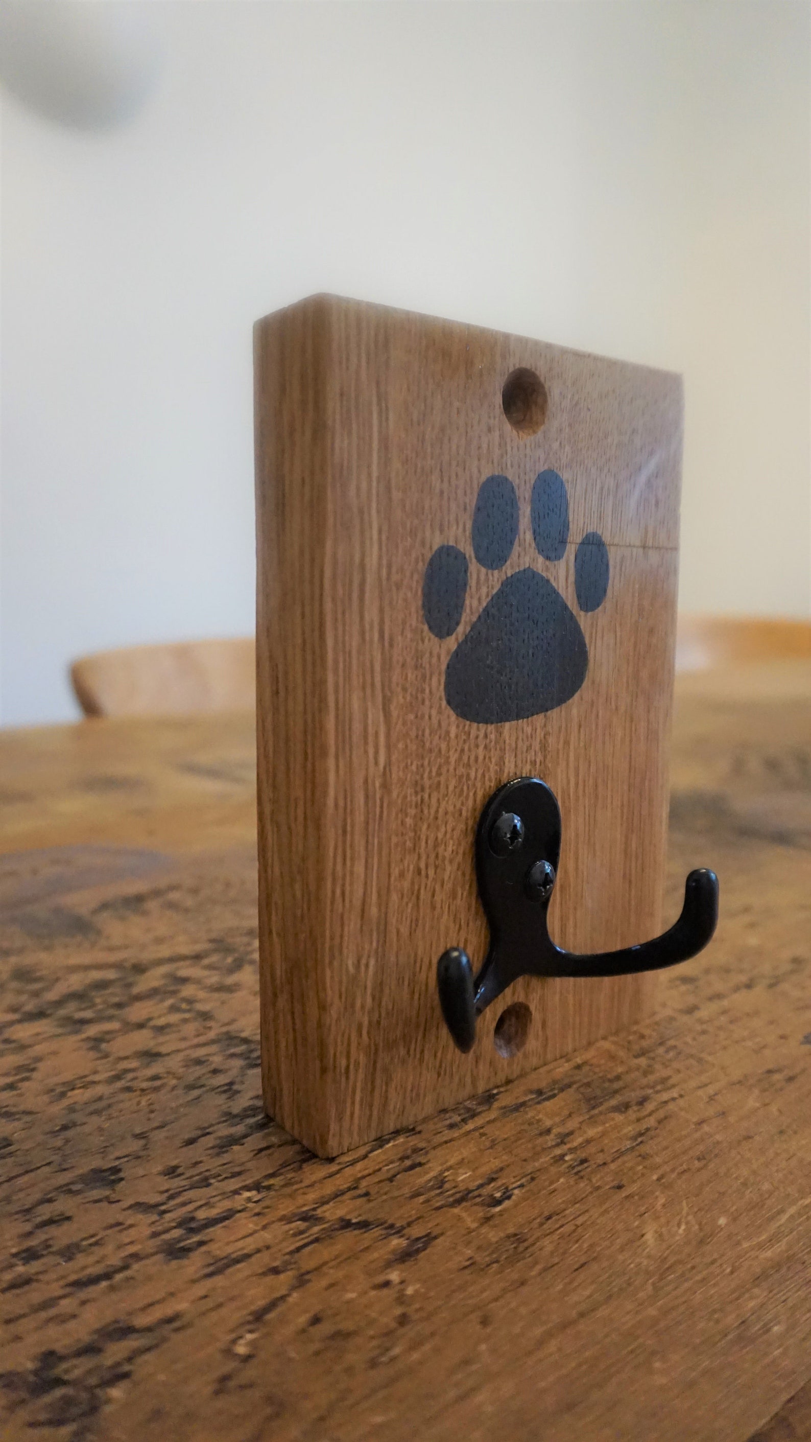 Solid Oak Dog lead hanger / hook Etsy