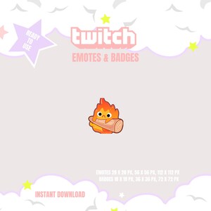 Twitch Emotes and Badges Calcifer *Last Chance*