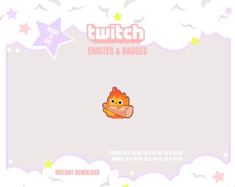 Twitch Emotes and Badges Calcifer *Last Chance*