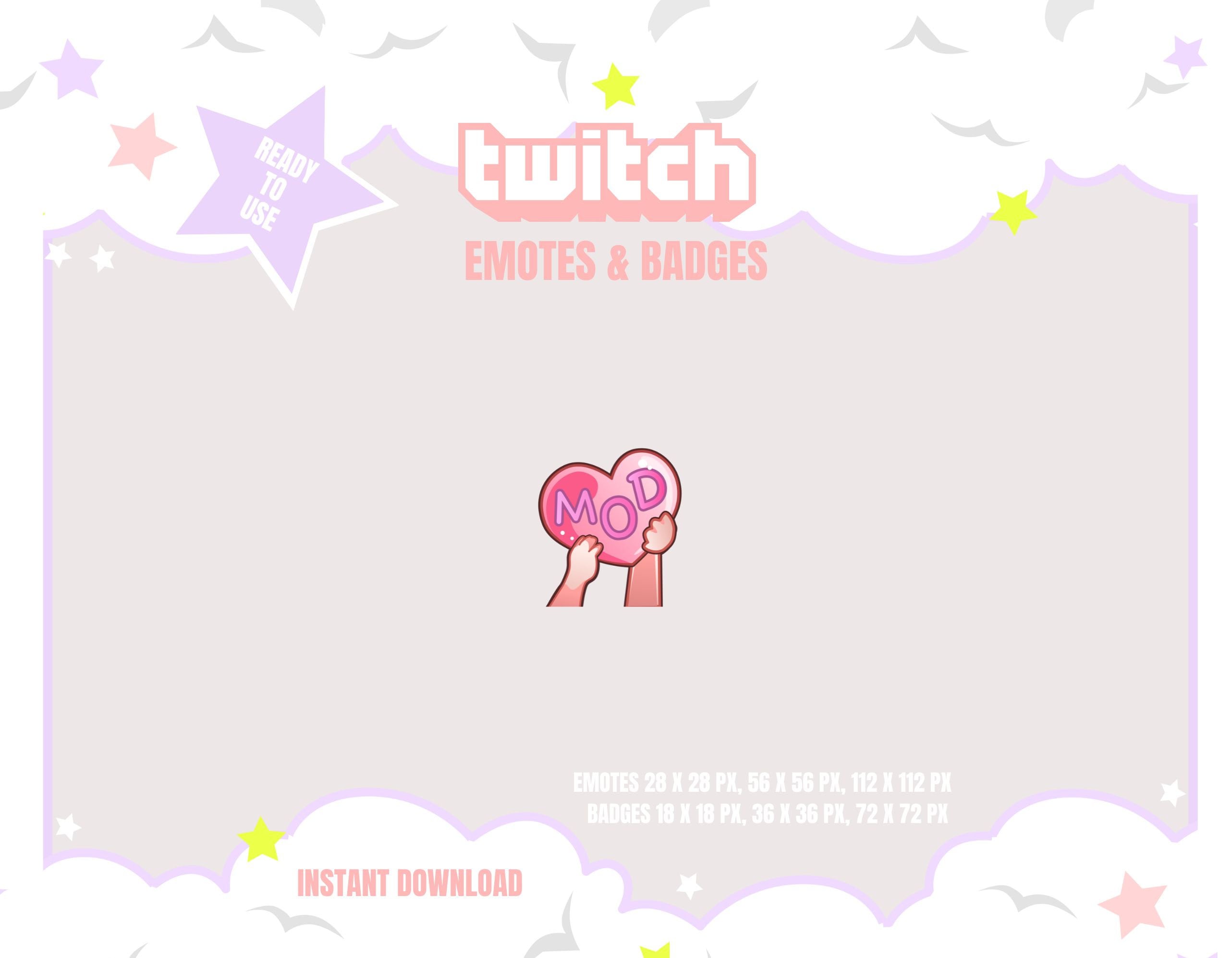 Bubble Mod Love Twitch Emote Mod Love Text Discord Emote 