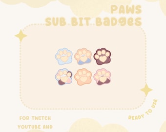 Stream Emotes | Sub/Bit Badges | Channel Point Twitch | Discord | Youtube | Discord Roles | Paws | Cat | Paw | Paws