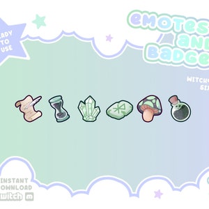 Twitch-emotes en badges Witchy Set zes *NIEUW*