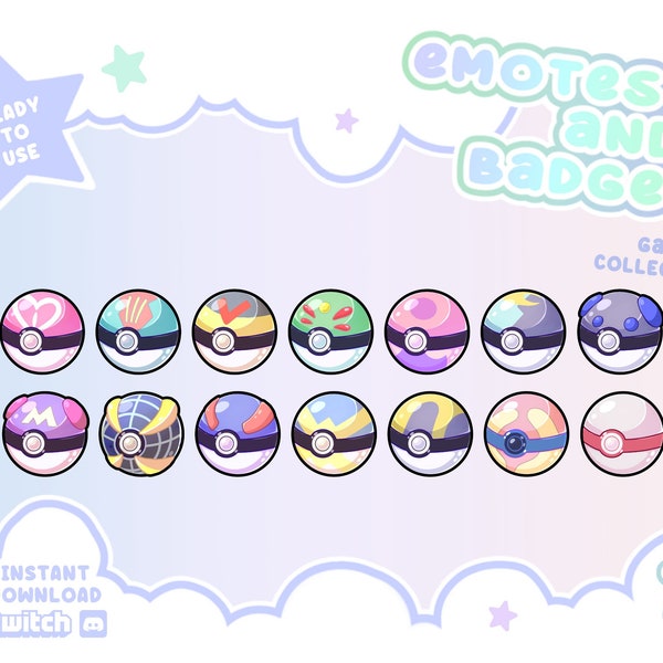 Twitch Emotes und Badges Channel Point Pokeball