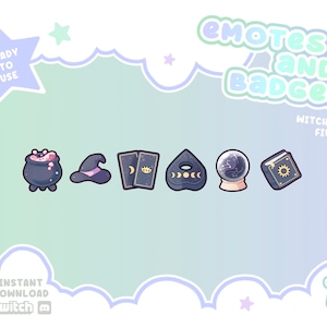 Emotes et badges Twitch Witchy Set Five *NOUVEAU*