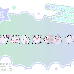 Twitch Emotes and Badges Cat Ghost