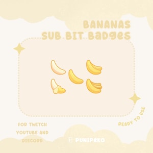 Stream Emotes | Sub/Bit Badges | Channel Point Twitch | Discord and Youtube | Customized Emotes | Discord Roles | banana | Monkey | Fruit