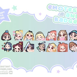 Twitch Emotes and Badges Princesses