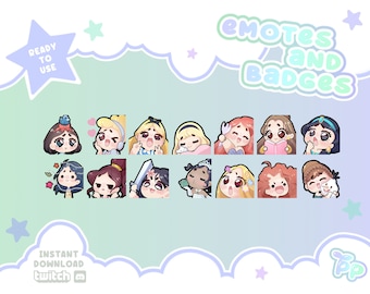 Twitch Emotes and Badges Princesses